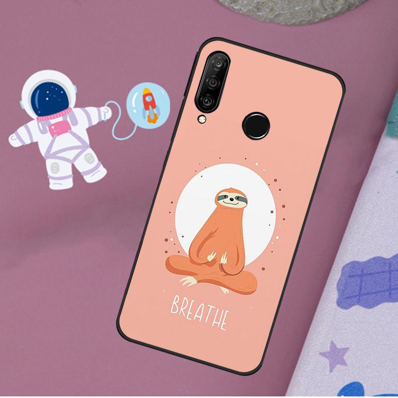 Funny Cute Sloths For Huawei Nova Y72 Y73 Y60 Y70 Y90 Y61 Y91 7i 8i 11i 12i 12s 9 10 SE P20 P30 P40 Lite Case