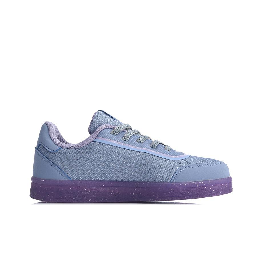 Li-Ning Color Block Fun Non-Slip Wear-Resistant Lightweight Breathable Low-Top Skate Shoes Kids Sneakers Light-Purple YKCQ176-6