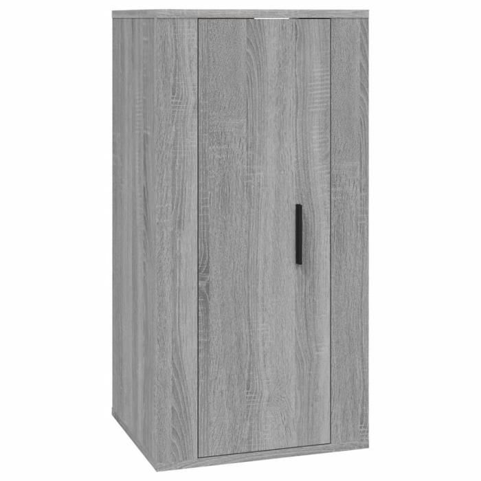 816678 vidaXL Meuble TV mural Sonoma gris 40x34,5x80 cm