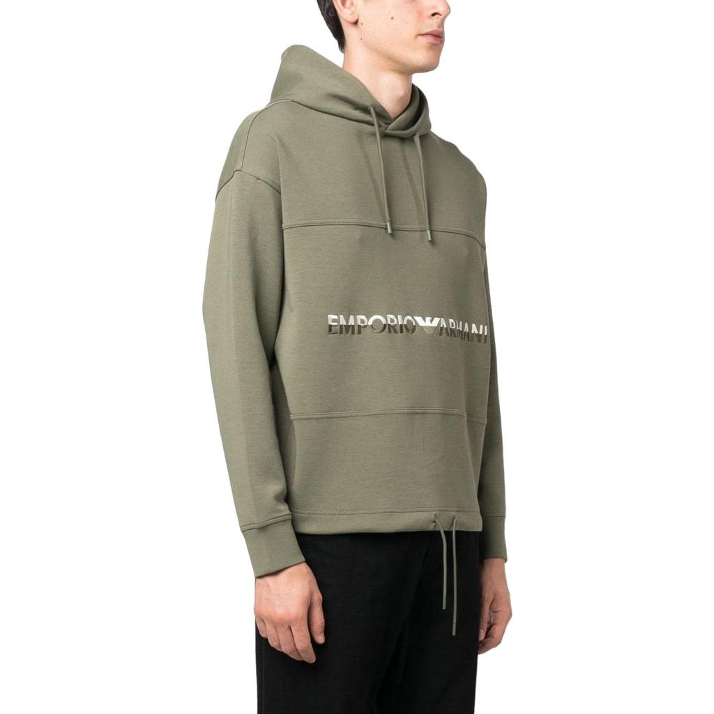 Emporio Armani logo-embroidered drawstring hoodie 6R1MCM-1JHSZ-0643