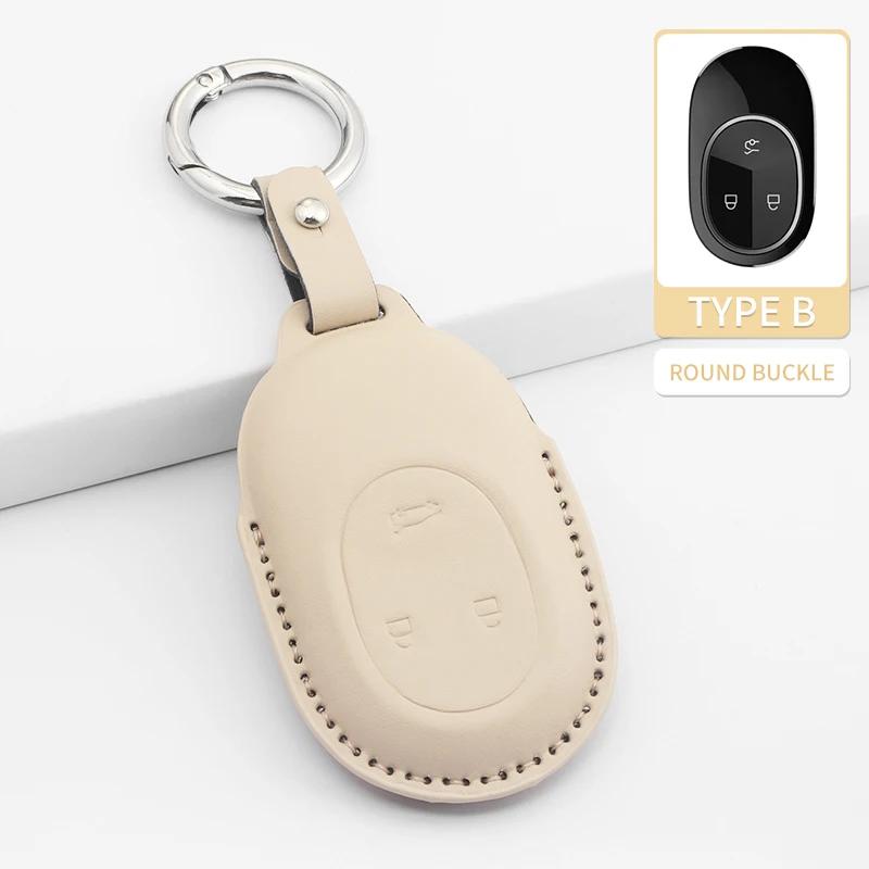 Car Remote Key Case Cover Shell Fob for Wei Lai NIO ET5 ET7 ES7 EC7 ES6 ES8 2018-2025 PU Keychain Car Styling Accessories