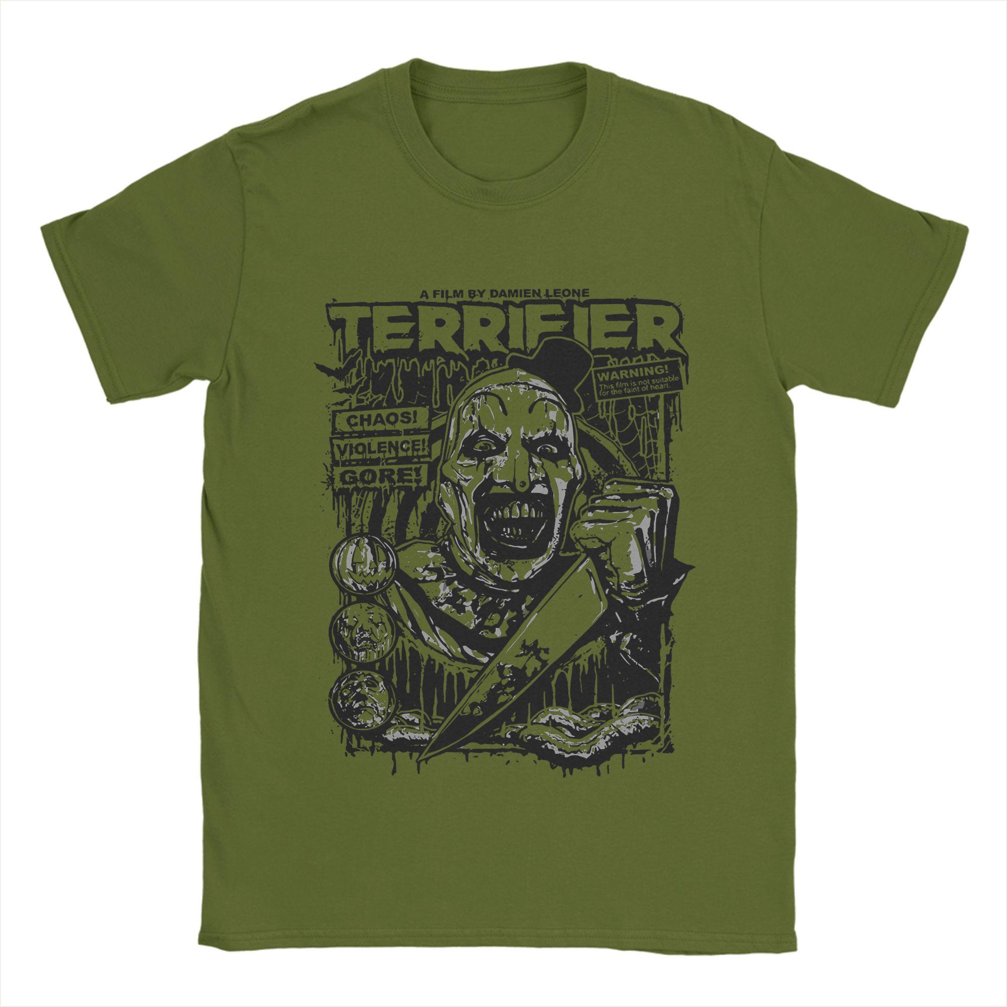 

Terrifier T-Shirt for Men Horror Movie Funny 100% Cotton Tees Crew Neck Short Sleeve T Shirt Adult Tops 4XL