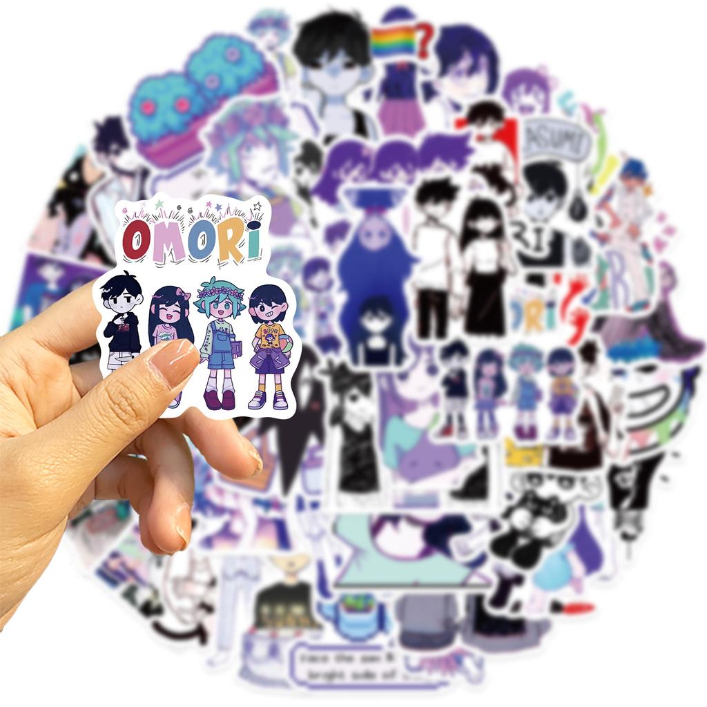 50 Independent Pixels Omori Game Graffiti Stickers Guitar Notebook Suitcase DIY Waterproof Stickers