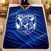 Flannel BlanketCanterbury-Bankstown Bulldogs Warm Soft Throw Blanket for Indoor Sofa Bed Living Room Use
