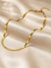 Herringbone Necklace Tarnish-Resistant Stainless Steel Waterproof Minimalist Layering Chain Jewelry for Women