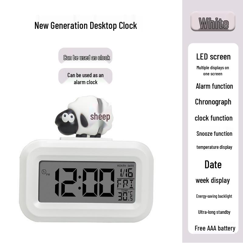 Compact Student Alarm Clock with Loud Alarm for Dorm or Desk
