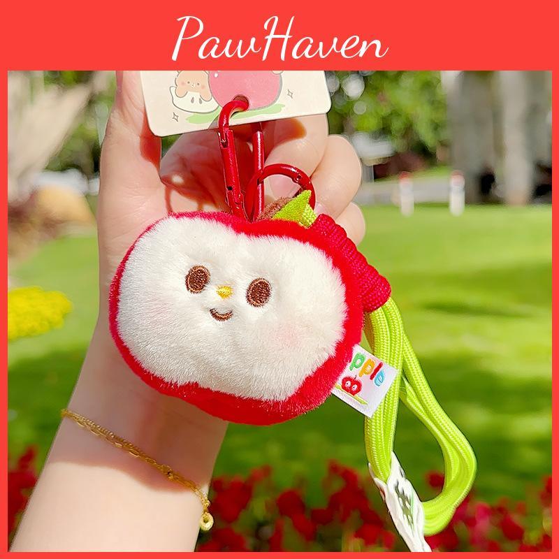 Face Apple Bear To Face Magnetic Stretching Insect Apple Design Plush Pendant