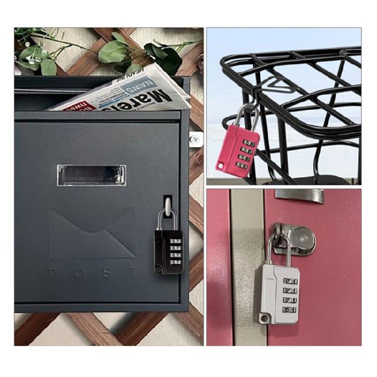 4Digit Combination Lock Small Padlock Portable Password Lock Luggage Lock
