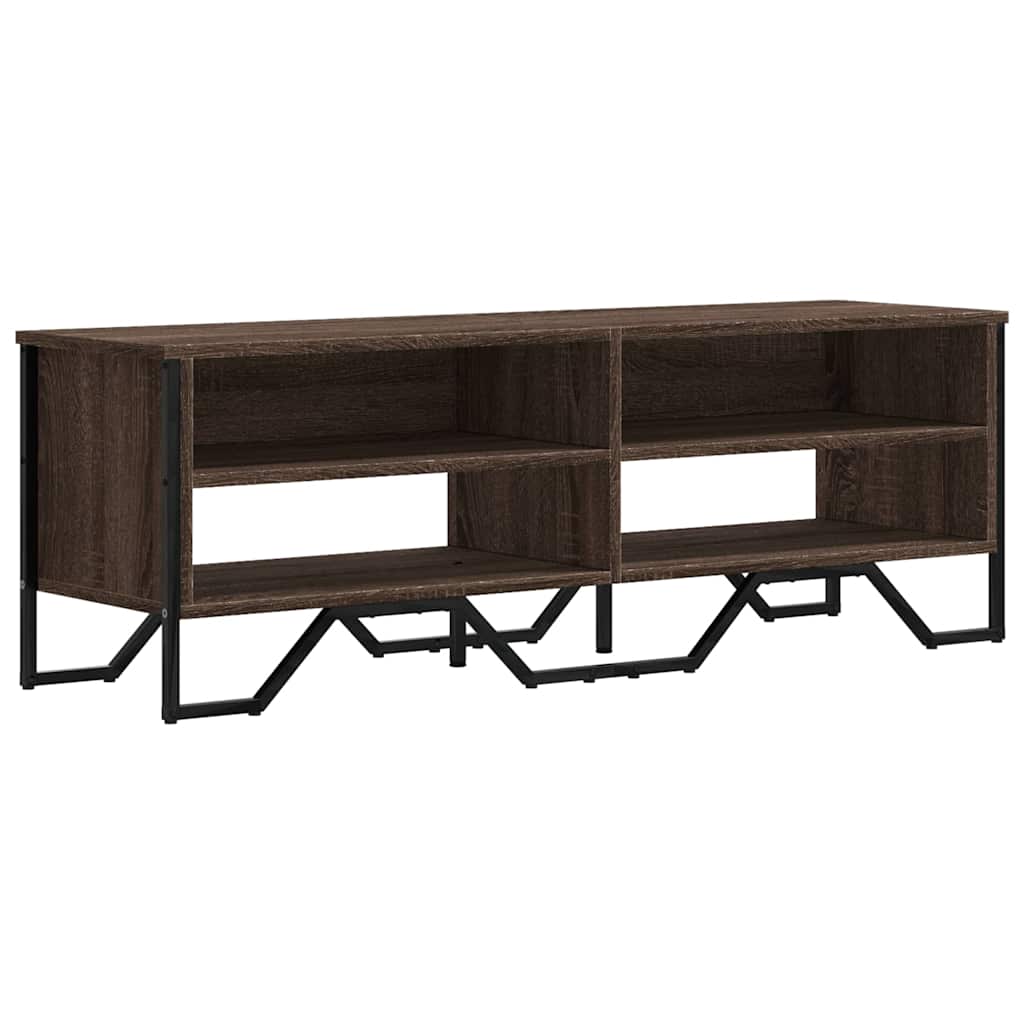 TV Cabinet in Brown Oak Look 122 x 34 x 41 cm Engineered Wood