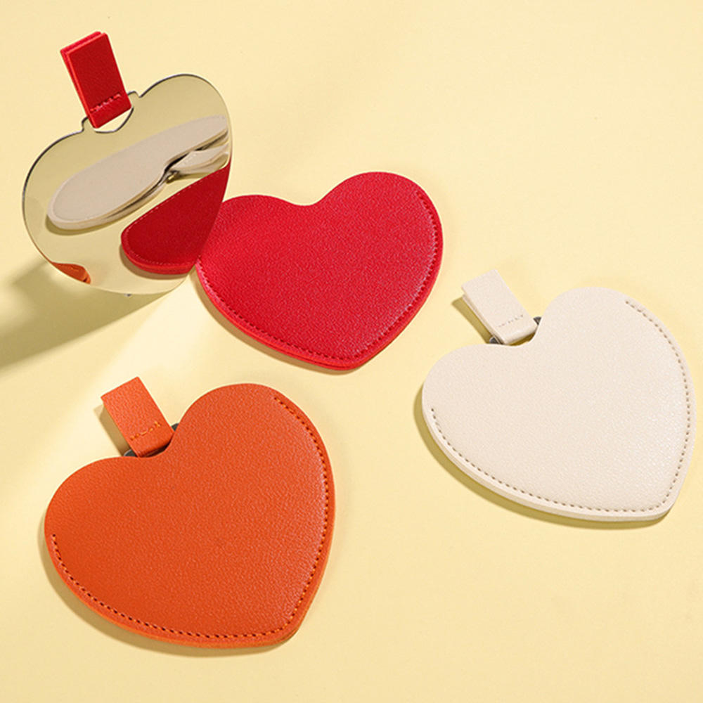 1PC Metal Ultra-thin Mini Makeup Mirror Portable Stainless Steel Compact Pocket Hand Personalized Beauty Cosmetic Mirrors Gift
