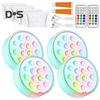 LED Pool Lights Set with Timer Function Remote Control IP68 Waterproof 16 Colors 3 Modes Rechargeable Underwater Pool Lights