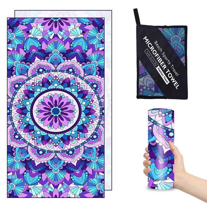 New Printed Beach Towel Microfiber Quick-drying Beach Towel Summer Sunscreen Shawl Does Not Account for Sand Plus Large Swimming Bath Towel