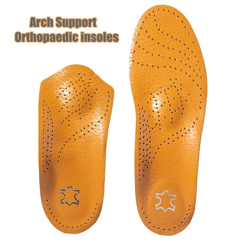 Orthopedic Shoes Insole Arch Support Shoes Insoles for Feet Plantar Fasciitis Shoe Pads Quality Cowhide Comfort Inserts 1Pai