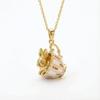 Cat Puppy Rabbit Fox Cup Gold Pendant Necklace Teacup Rabbit Shape Sweet Electroplating