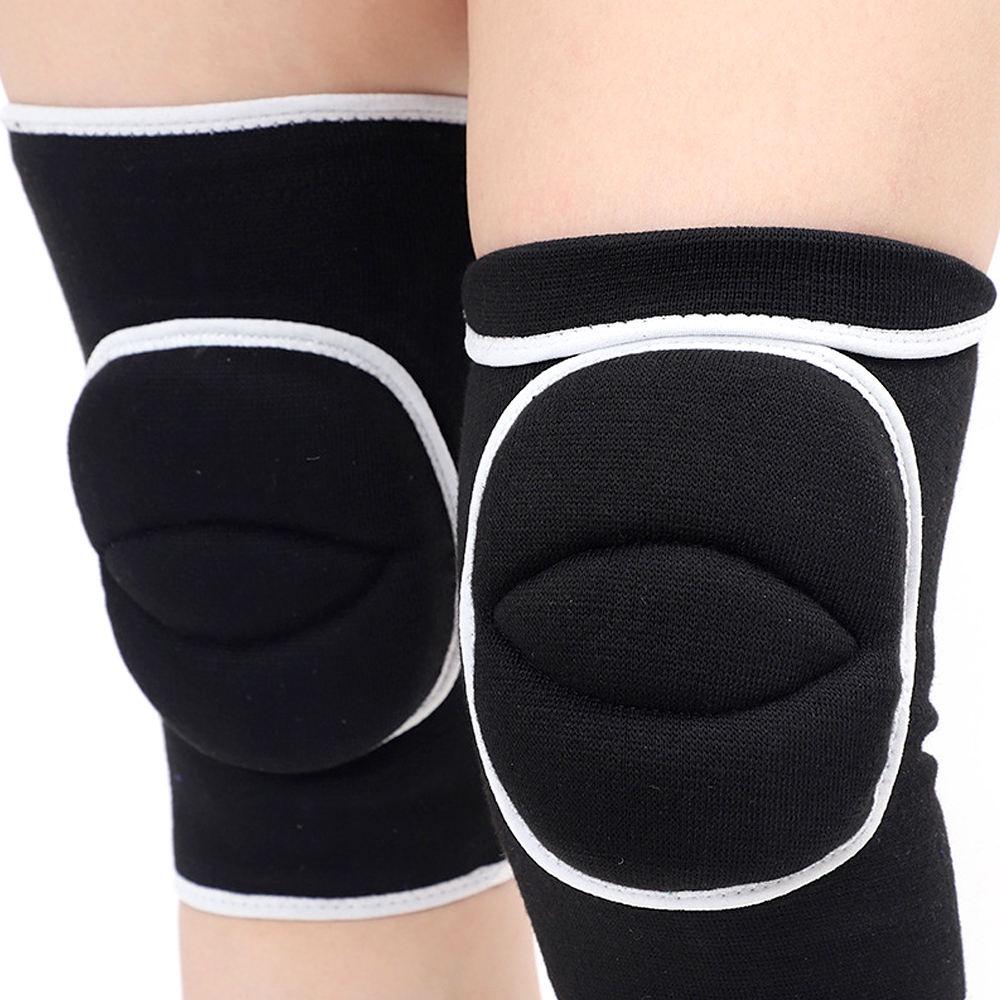 1Pair Sports Compression Knee Pads Dancing Knee Protector Thickened Sponge Knee Brace Support for Volleyball Yoga Ballet
