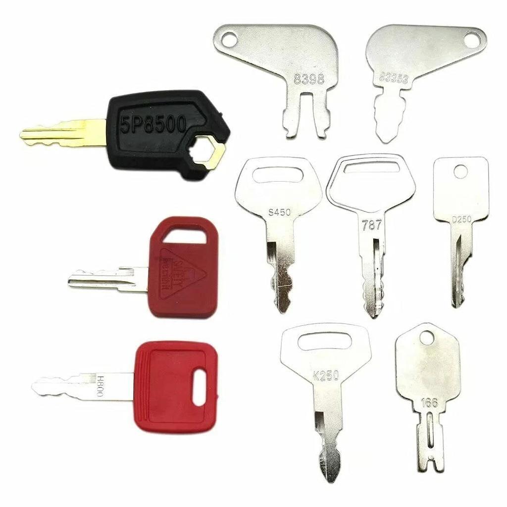 10pcs Master Key Ignition Set For Agricultural + Heavy Plant Machinery