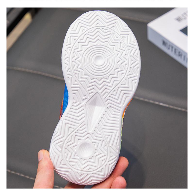 Children's Basketball Shoes Breathable and Comfortable Boys' Casual Luminous Soft-soled Sports Shoes