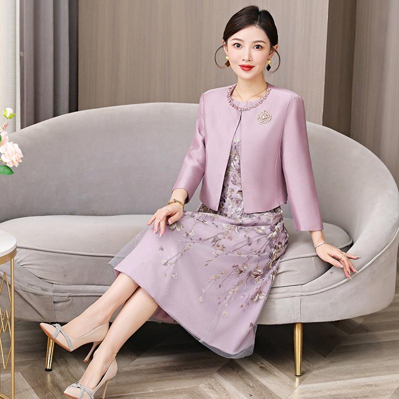 YQWL5663 Mother-in-law Winter Wedding Formal Dress and Jacket Set 2025