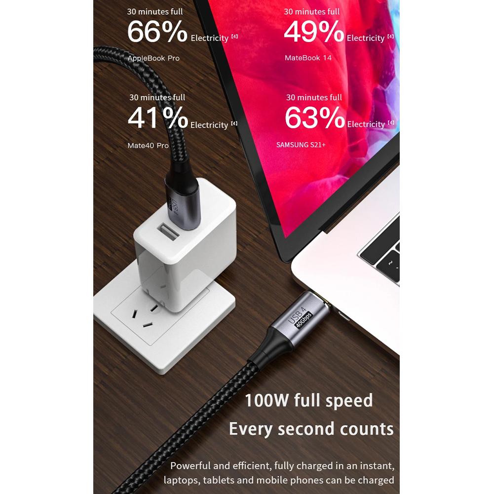 USB4.0 Functional Data Cable USB C To Type C Cable 8k60hz PD 100W 40Gbps Fast Charging Type-C Cable Data Cord