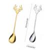6 Pieces Cake Spoon Tasting Dessert Forks Christmas Themed 2 Colors for Party