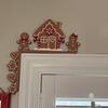 2 Pcs Christmas Gingerbread Door Toppers Wood Gingerbread Man Door Corner Sign for Door Frame Cabinet Shelf Window Wall Xmas Home Office Kitchen Decor
