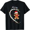 Merry Christmas Gingerbread Couple Christmas Pajama Adult Kid TShirt