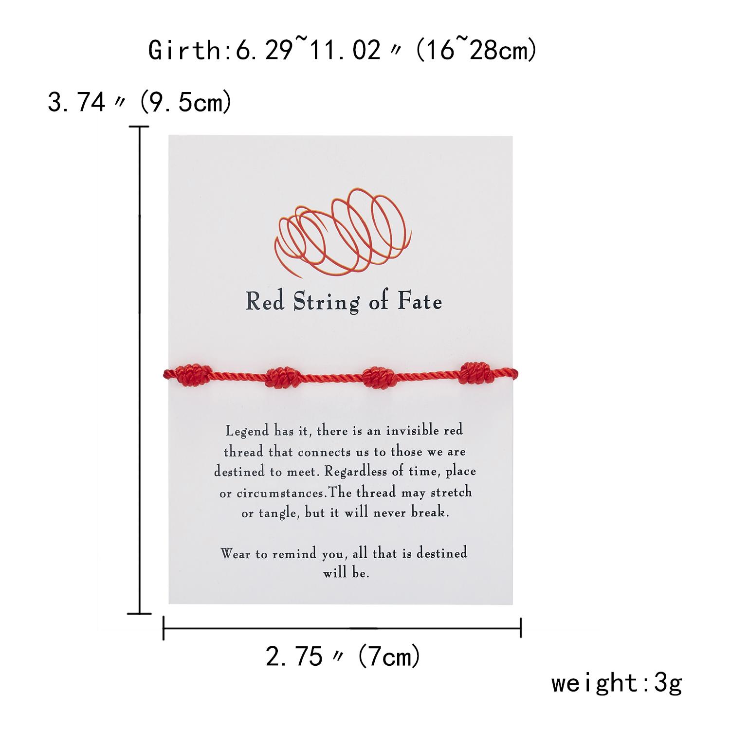 7 Knots Black Red String Rope Bracelets for Women Men Blue Evil Eyes Lucky Wish Paperboard Handmade Adjustable Couple Bangles