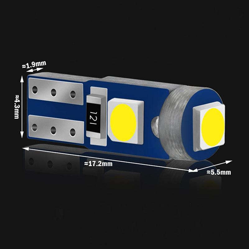 5PCS 12V T5 3030 Led Bulb Car Interior Lights Dashboard Auto Instrument Lamp