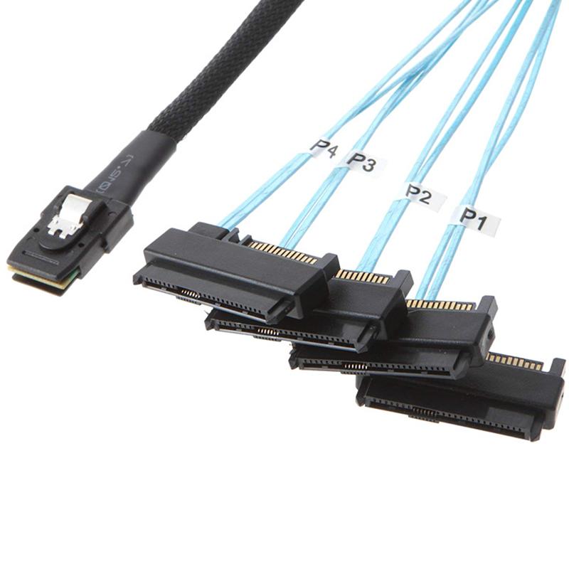 Mini SAS 36P SFF-8087 to SFF-8482 SAS 29+15P SATA Data Transmit Cable Cord Adapter Wire Converter for Server Computer Cable