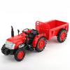 Scale 1:32 Toy Model Car Round Head Alloy Agricultural Tractor with Bucket Models Sound Light Collection Display Gift for Friend