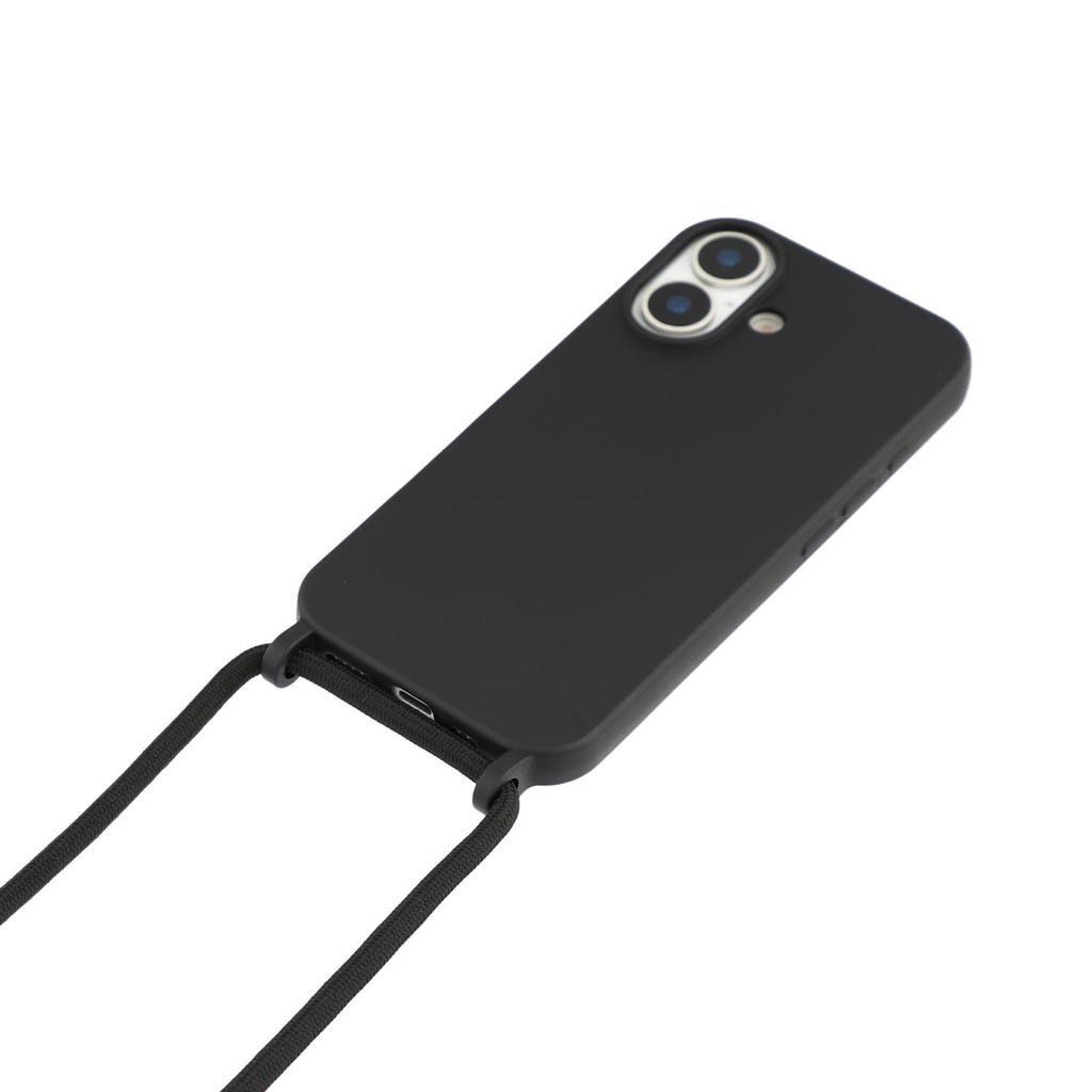 Für iPhone 17 Hülle Flüssigsilikon Schutzhülle mit Umhängeband
