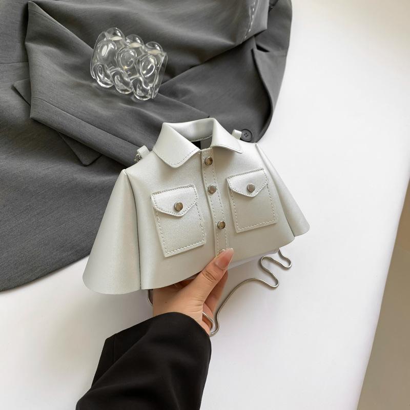 

Индивидуальный дизайн сумки через плечо женская модная сумка-рубашка 2025 летняя простая и универсальная сумка-мессенджер серебряный