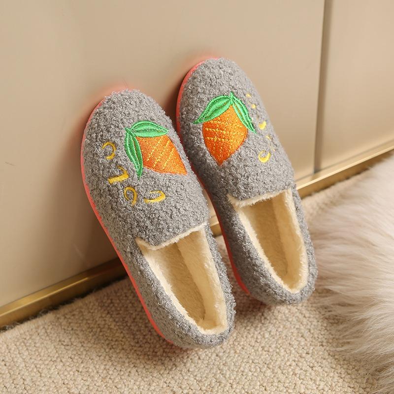 Winter new home cotton drag fleece thickened casual indoor shoes non-slip soft sole comfortable mother shoes cotton shoes