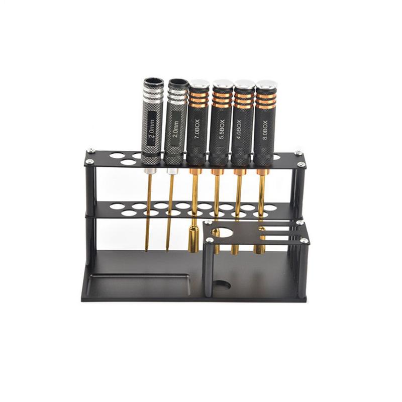 Screwdriver Storage Rack For Desktop Model Car Repair Tool Rack Built-in Screw Tray Screwdriver Tool Holder Screw Driver Holders