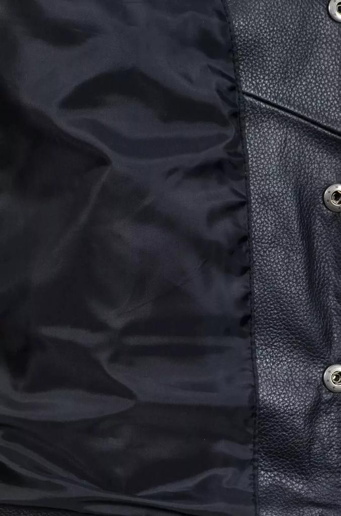 Lambskin Leather Classic Men Black Vest Coat Real Handmade Genuine Stylish