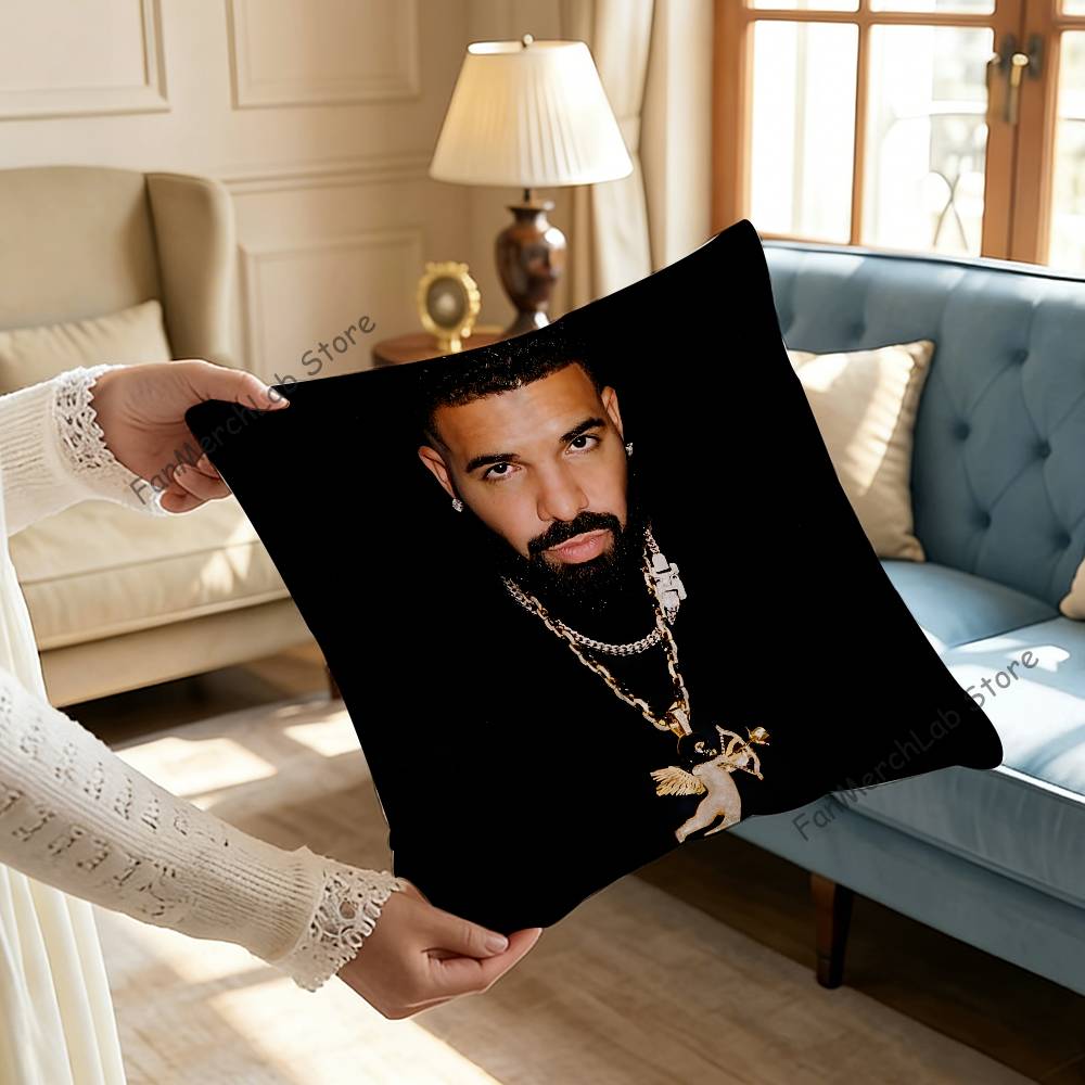 Rapper DDrake Pillowcase Pillowslip Cushion Plush Boys Girls Cartoon Anime Kawaii Decoration Kids Birthday Cute Gifts