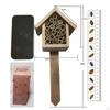 2 Pieces Wooden Bee House Box Decoration Shelter Ornament Sturdy Garden Habitat Butterfly Hotel