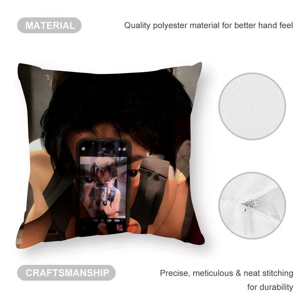 Song Kang Actor Cushion Cover Pattern Printed Pillowcase For Living Room Sofa Cushion Cover & Bedroom Decor