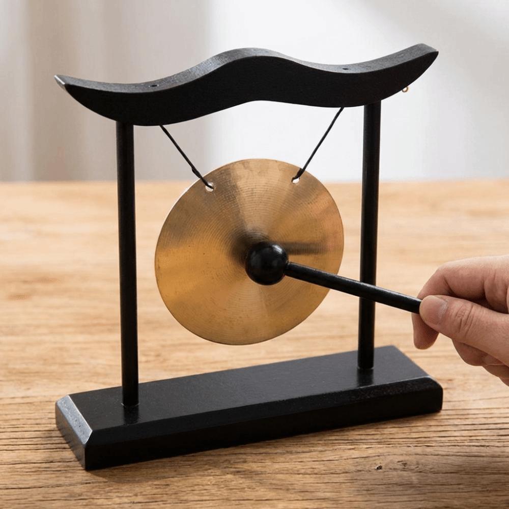 Relaxation Desktop Gong Creative Feng Shui Metal Cymbals Retro Copper Bell  Tai Chi
