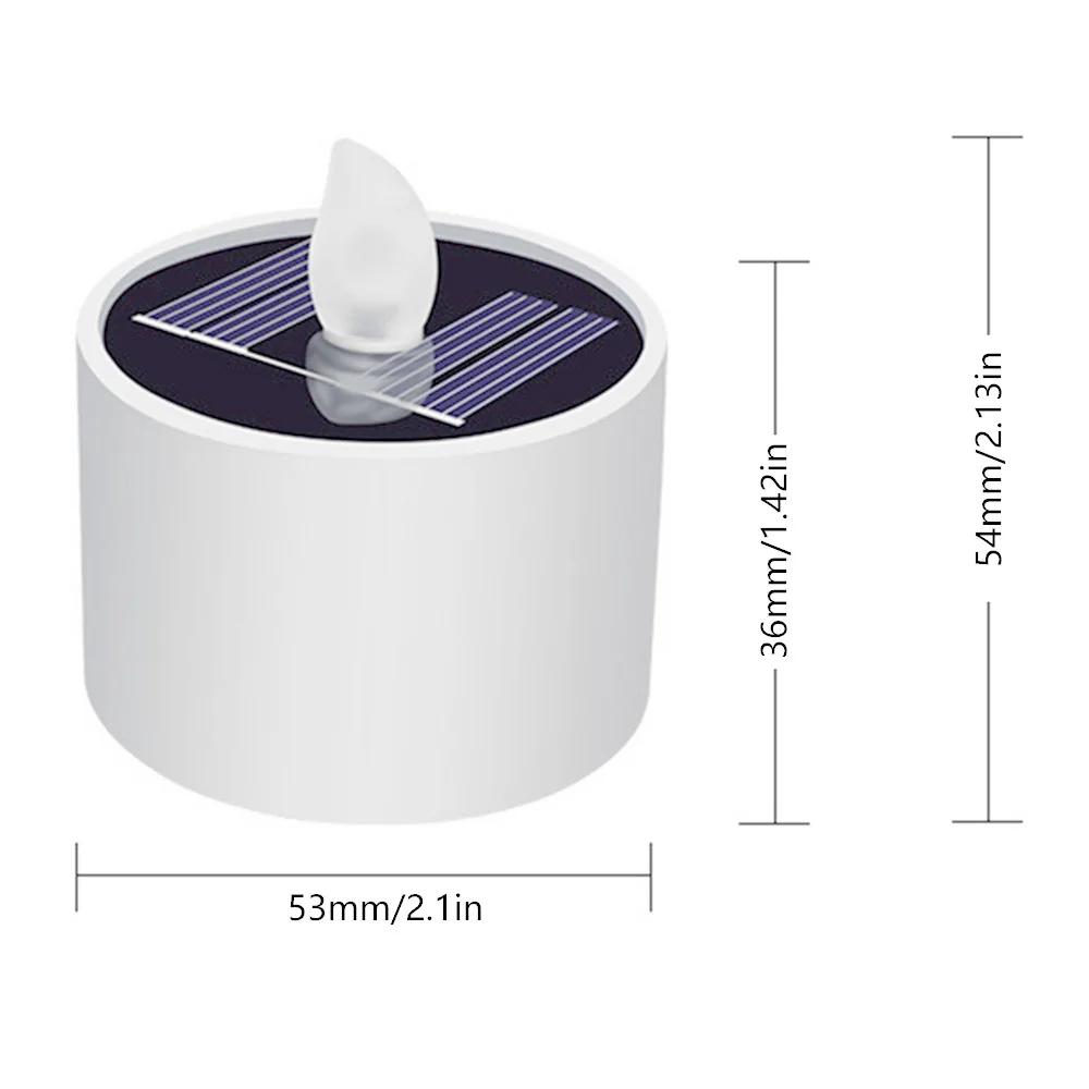 6/2/1 STK Solar LED Teelicht Kerze LED Kerzen Flammenlos Außen Solarlichter Wiederaufladbare Kerzen für Weihnachtsfeier Garten Zuhause