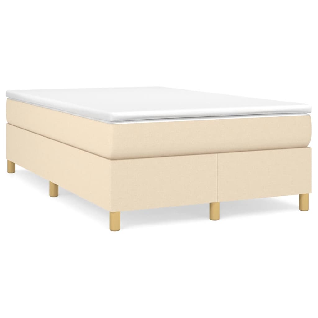 Vidaxl Continental Bed with Mattress, Cream, Fabric, 120X200 Cm
