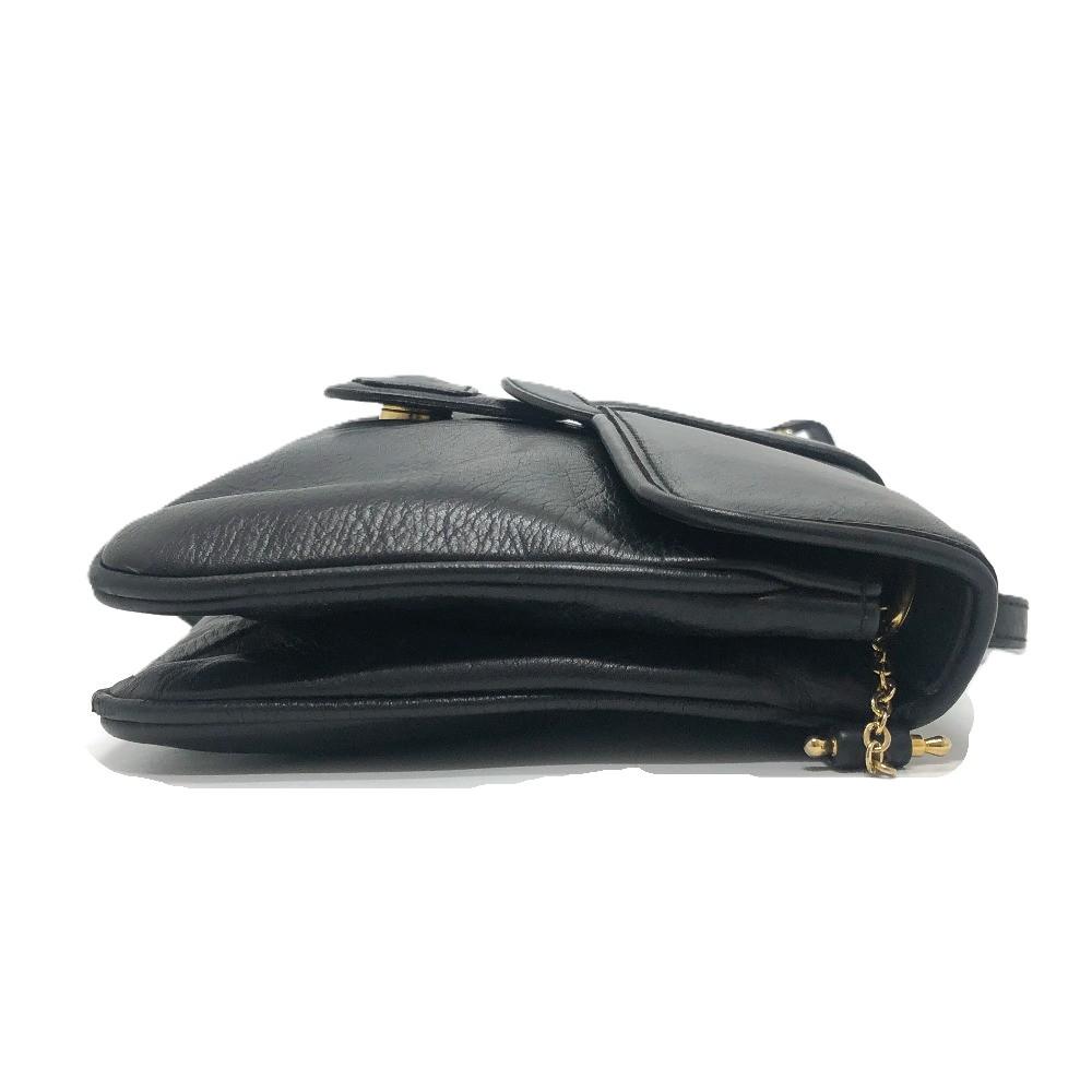 CELINE logo Crossbody bag, shoulder bag Shoulder Bag Leather Black