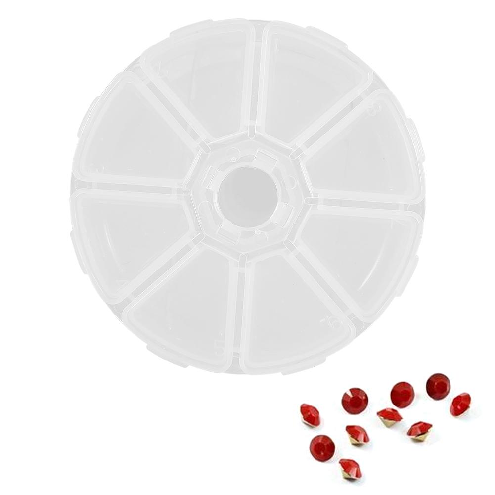 8 Grids Empty Nail Art Decoration Rhinestone Gem Bead Container Nail Supplies Storage Box