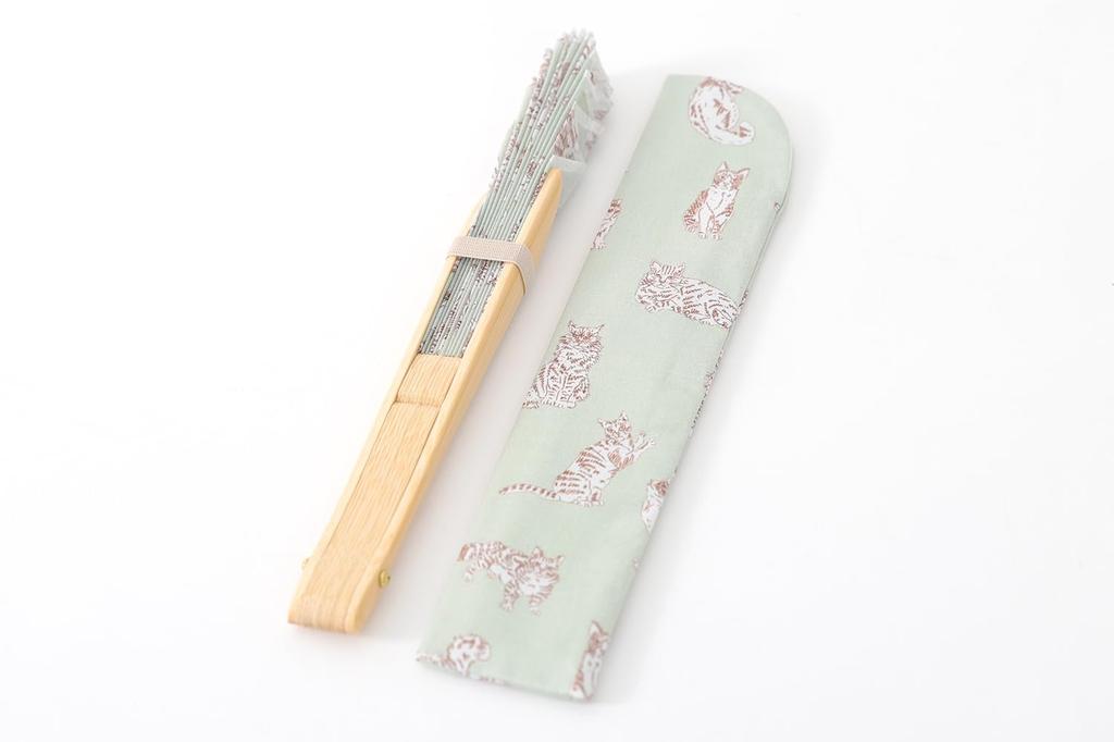 DDintex FLORET LONDON Miao 2 X 21cm Shell-Shaped Fan, Mint, [Liberty Print]