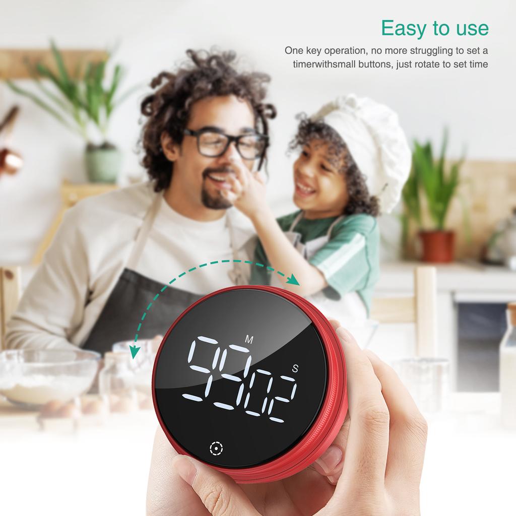 ORIA Home Kitchen Timer 3 Inch Large LED Digital Timer Magnetic Countdown Countup Timer for Classroom Fitness Teaching