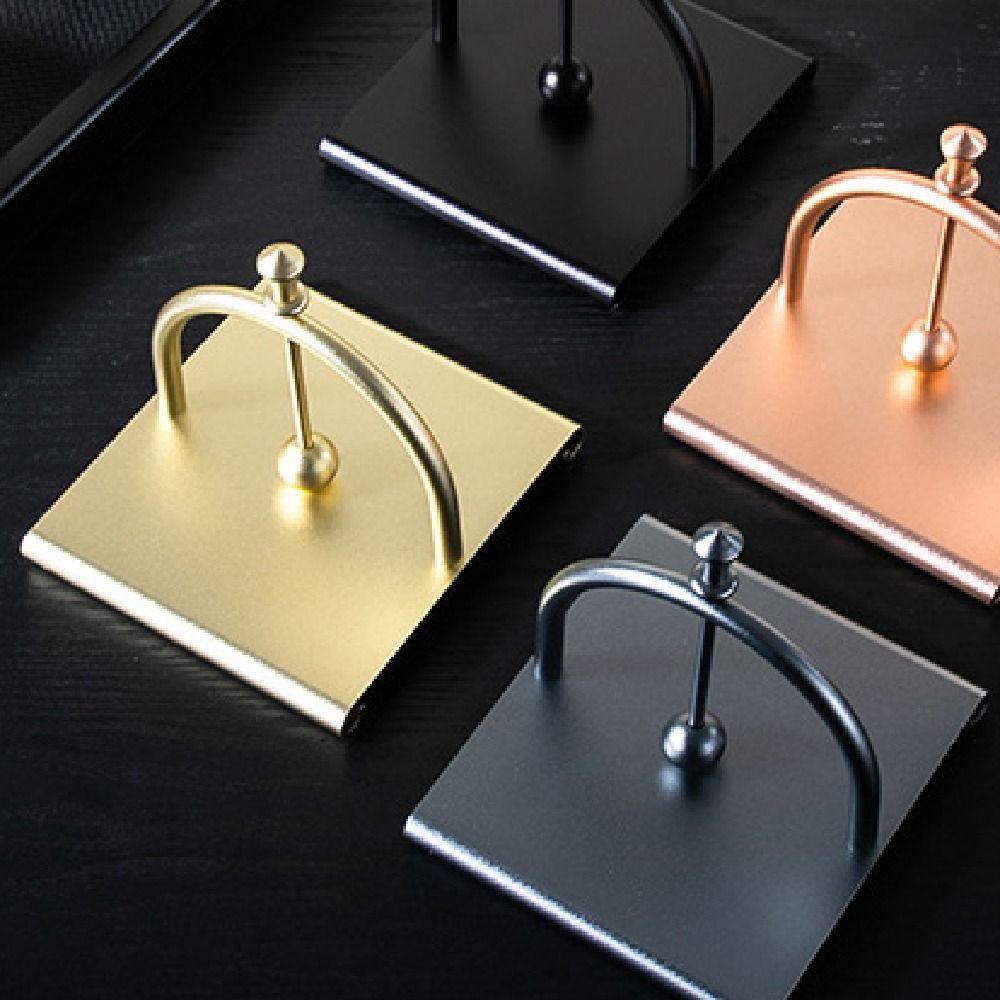 Creative Square Tissue Holder Retro Aluminum Napkin Stand Practical Tabletop Tissue Rack  Kitchen