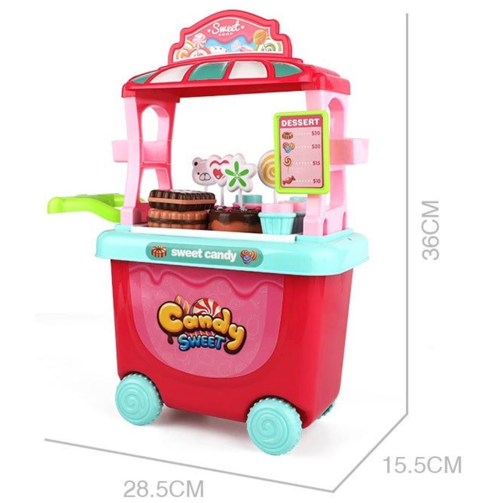 24pcs Removable Storage Children's Pretend Play Toys Ice Cream Parlour Toy Set  Kid's Activity