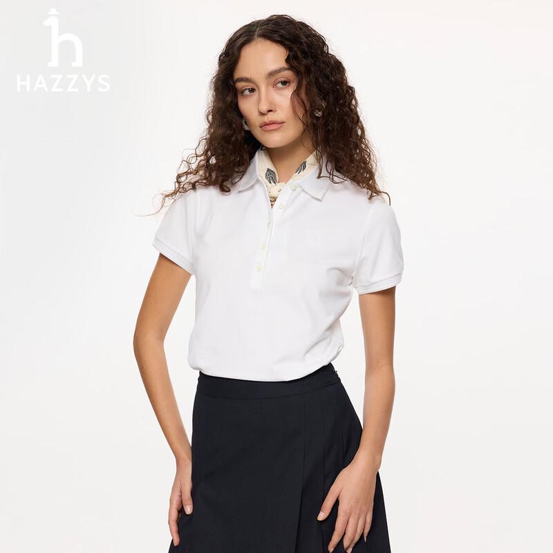 HAZZYS Women s Slim-Fit Anti-Bacterial Deodorizing Short Sleeve Polo Shirt M (160/84A 38)