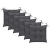 Foldable Garden Chairs 6 pcs with Cushions Solid Acacia Wood