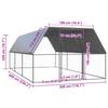 Vidaxl Outdoor Chicken Coop, 3X6X2 M, Galvanized Steel